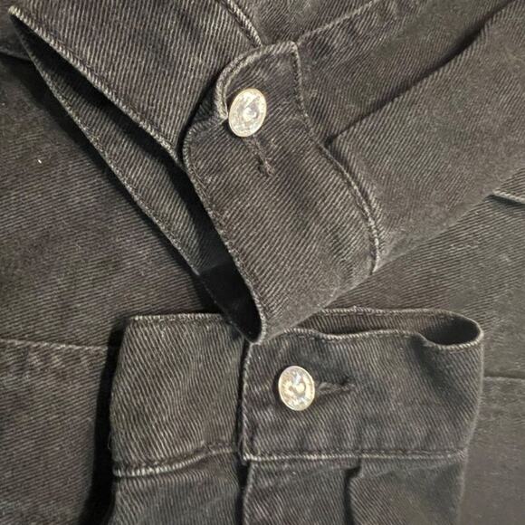 Christine Alexander jacket black denim gold & brown beading & crystals  Sz L - Picture 10 of 14